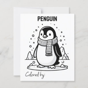 Malbuch für Kinder   Anime Pinguin