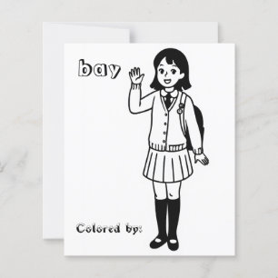 Malbuch für Kinder   Anime-Schulmädchen