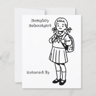 Malbuch für Kinder   Anime ungezogene Schülerin
