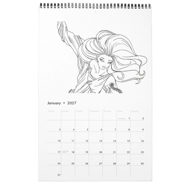 Malbuch Kalender (Jan 2027)