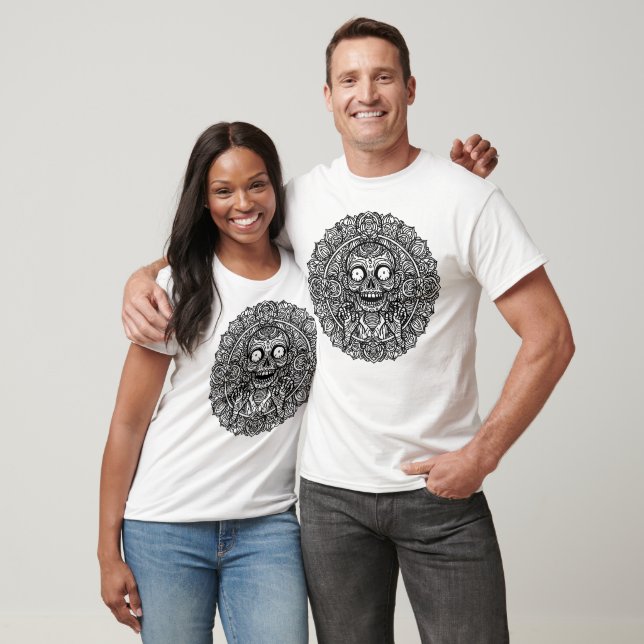 Malbuch Zombie Mandala T-Shirt (Unisex)