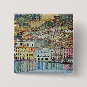 Malcena beim Gardasee durch Gustav Klimt Button