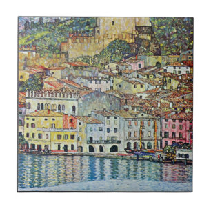 Malcena beim Gardasee durch Gustav Klimt Fliese