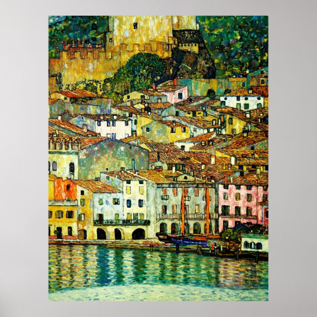 Malcesine am Gardasee (1913), Gustav Klimt Poster (Vorne)