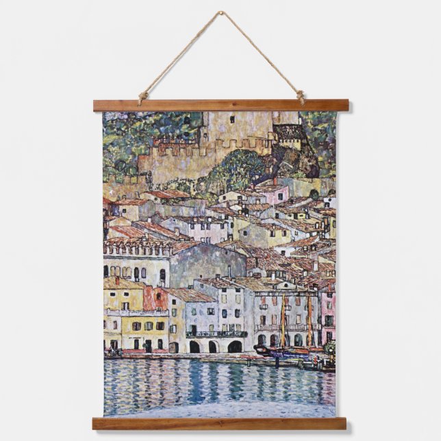 Malcesine am Gardasee, Gustav Klimt Wandteppich Mit Holzrahmen (Vorderseite)