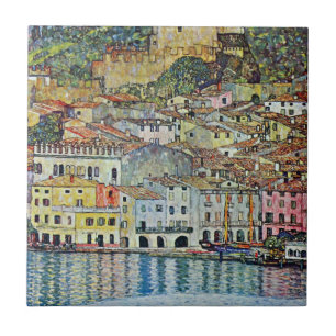 Malcesine am Gardasee Von Gustav Klimt Fliese