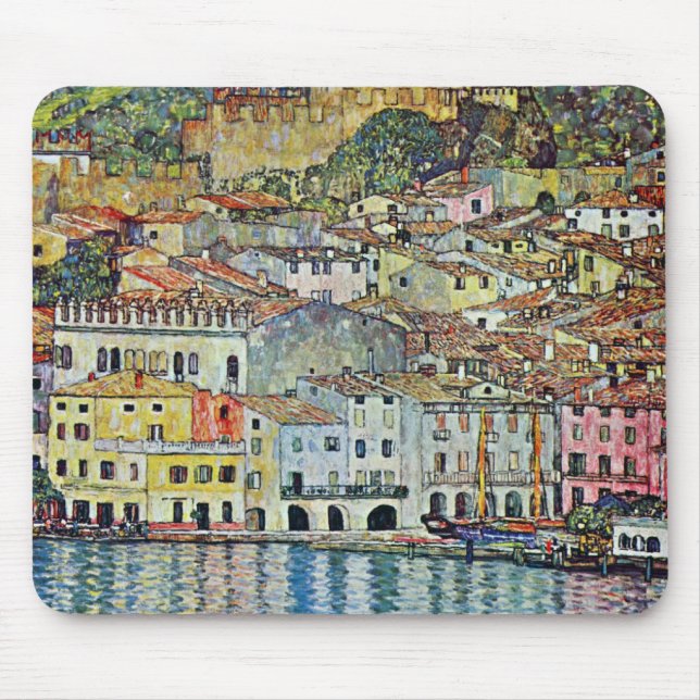 Malcesine am Gardasee Von Gustav Klimt Mousepad (Vorne)