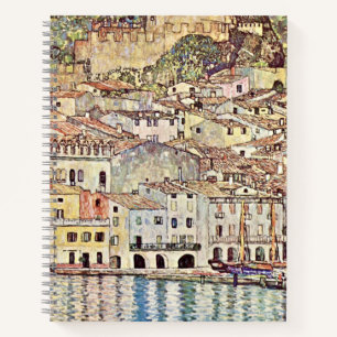 Malcesine am Gardasee von Gustav Klimt Notizbuch