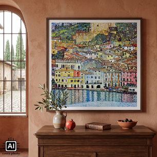 Malcesine am Gardasee von Gustav Klimt Poster