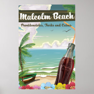 Malcolm Beach, Providenciales, Turks und Caicos Poster