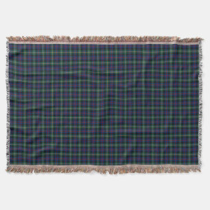 Malcolm Clan Dark Blue und Green Scottish Tartan Decke