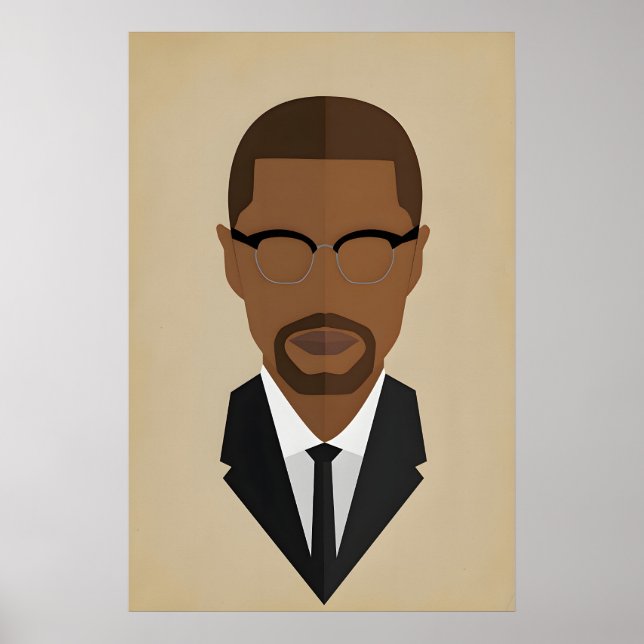 Malcolm X, Black History Makers Icon Original Poster (Vorne)