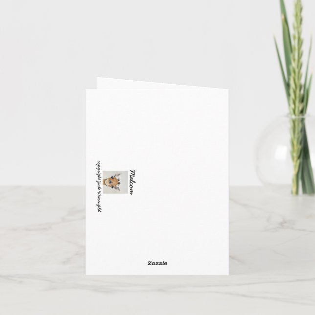 Malcom Note Card mit leerem Interieur für Nachrich Karte (Rückseite)