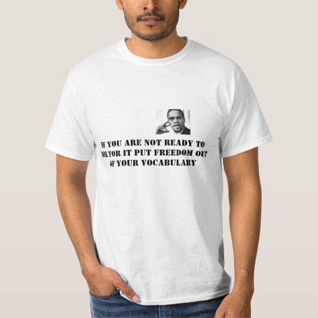 malcom x Weißt-shirt T-Shirt (Vorderseite)