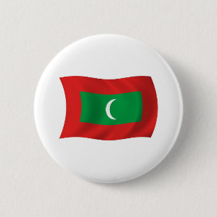 Maldiven-Flagge-Button Button