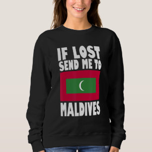 Maldiven-Flaggen-Design Wenn verloren, schicken Si Sweatshirt