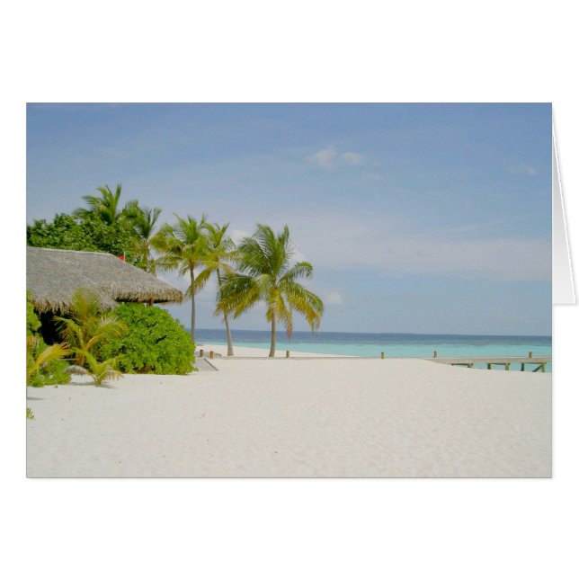 Maldives Beach Blank Card (Vorderseite (Horizontal))