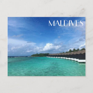 Maldives Bungalows Postkarte