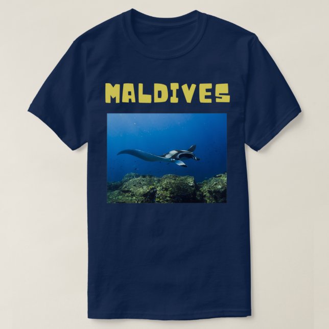 Maldives cute manta ray diving T-Shirt (Design vorne)