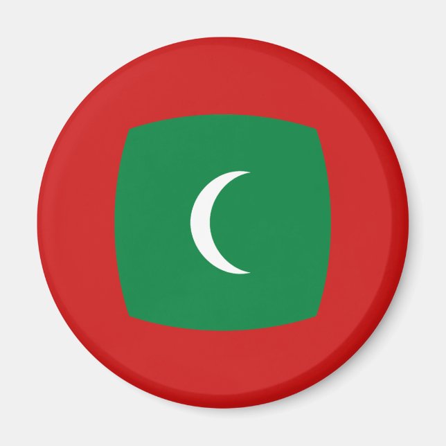 Maldives Fisheye Flag Magnet (Vorne)