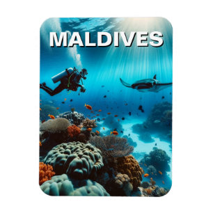 Maldives Scuba Diving Travel Magnet