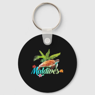Maldives Sea Turtle Hibisken Island Geschenk Stran Schlüsselanhänger