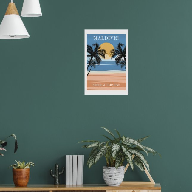 Maldives, Tropical Paradise Poster (Wohnzimmer 1)