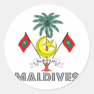 Maldivian Emblem Runder Aufkleber