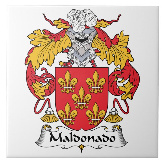 Maldonado Familienwappen Fliese (Vorderseite)