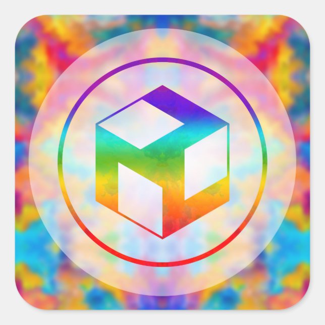 Male Antahkarana - Yang Antahkarana Quadratischer Aufkleber (Vorderseite)