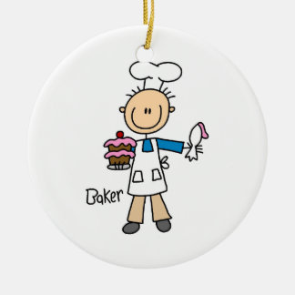 Male Baker Keramikornament