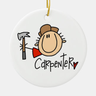Male Carpenter Keramikornament