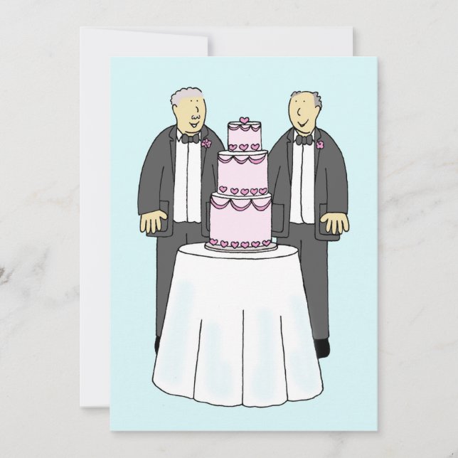 Male Couple Wedding Glückwunsch (Vorderseite)