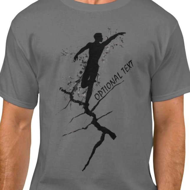 MALE DANCER SILHOUETTE T - Shirt (Male dancer silhouette t shirt.  )