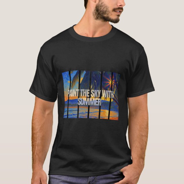 Male den Himmel mit sommerlichem Impressionismus a T-Shirt (Vorderseite)