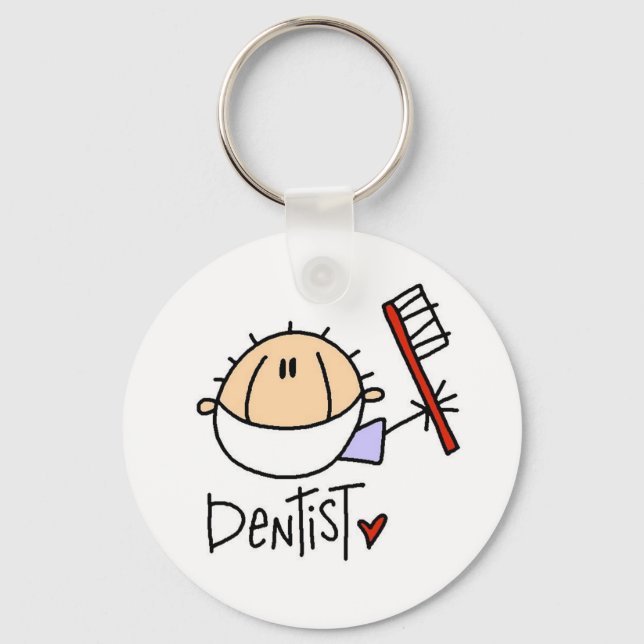 Male Dentist Keychain Schlüsselanhänger (Vorderseite)