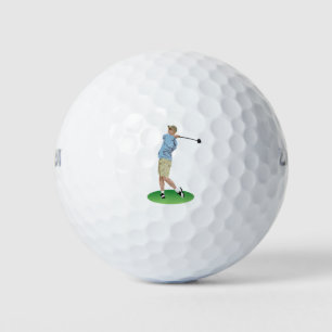 Male Golf Player Golfball