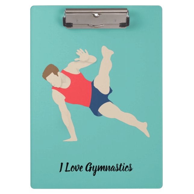 Male Gymnast Klemmbrett (Vorderseite)