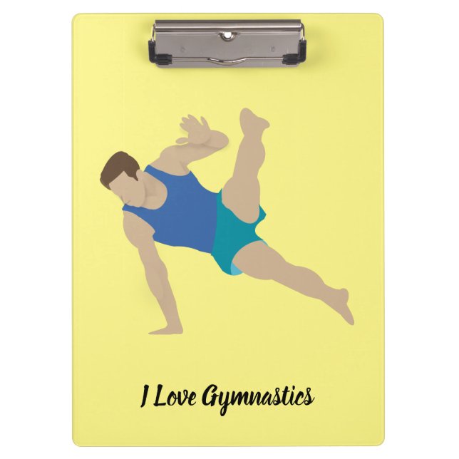 Male Gymnast Klemmbrett (Vorderseite)