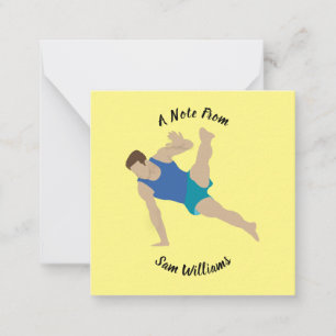 Male Gymnast Mitteilungskarte