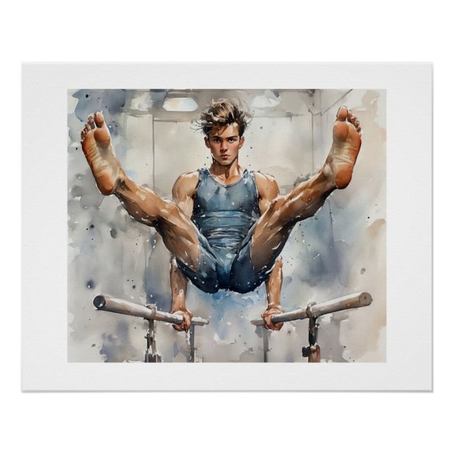 Male Gymnast on Parallel Bars,  Poster (Vorderseite)