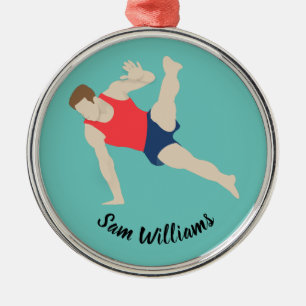 Male Gymnast Ornament Aus Metall