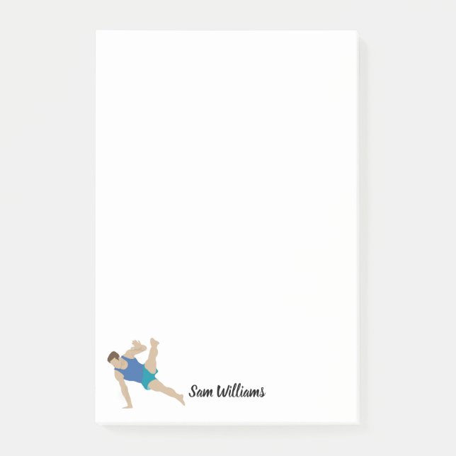 Male Gymnast Post-it Klebezettel (Vorderseite)