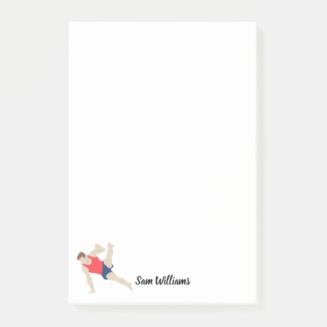 Male Gymnast Post-it Klebezettel (Vorderseite)