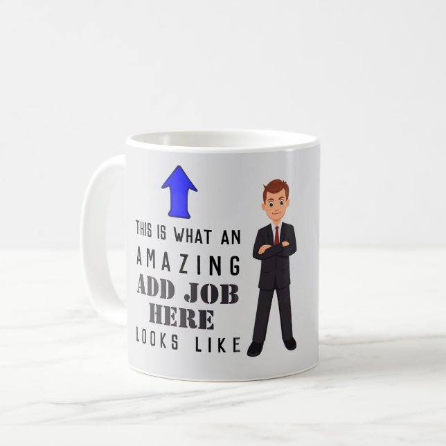 MALE KOOPERN BOSS Cartoon Karikatur Geschenk Idee Kaffeetasse (Vorderseite Links)