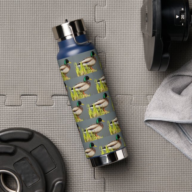 Male Mallard Duck Pattern Trinkflasche (Fitnessstudio)