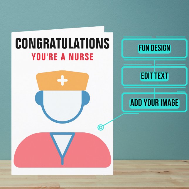 Male Nurse Abschluss Herzlichen Glückwunsch Karte (This card that is perfect for a nurse graduate.)