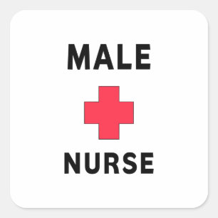 Male Nurse Quadratischer Aufkleber