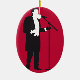 male opera singer keramik ornament