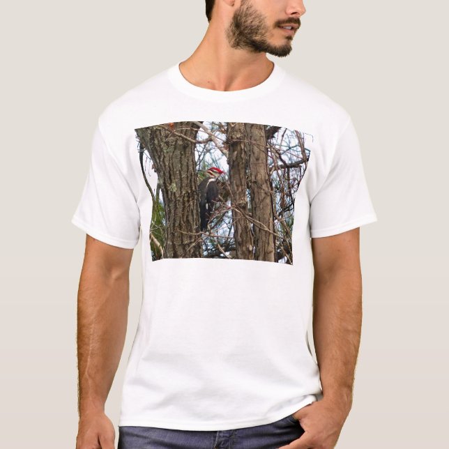 Male Pileated Woodpecker T-Shirt (Vorderseite)